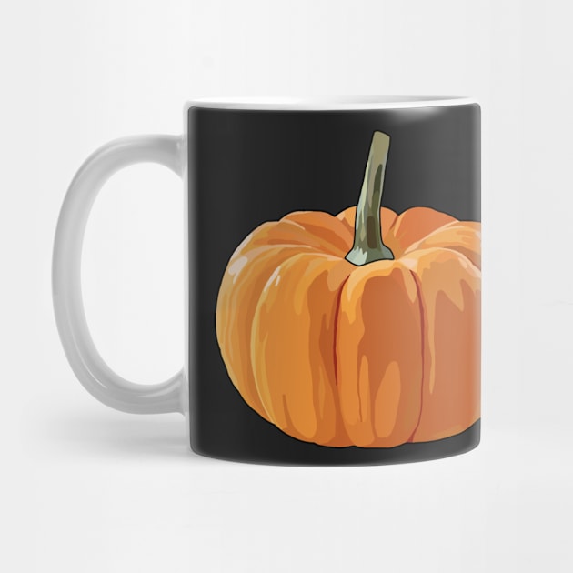 Colorblock Pumpkin Drawing by ReverieCompany